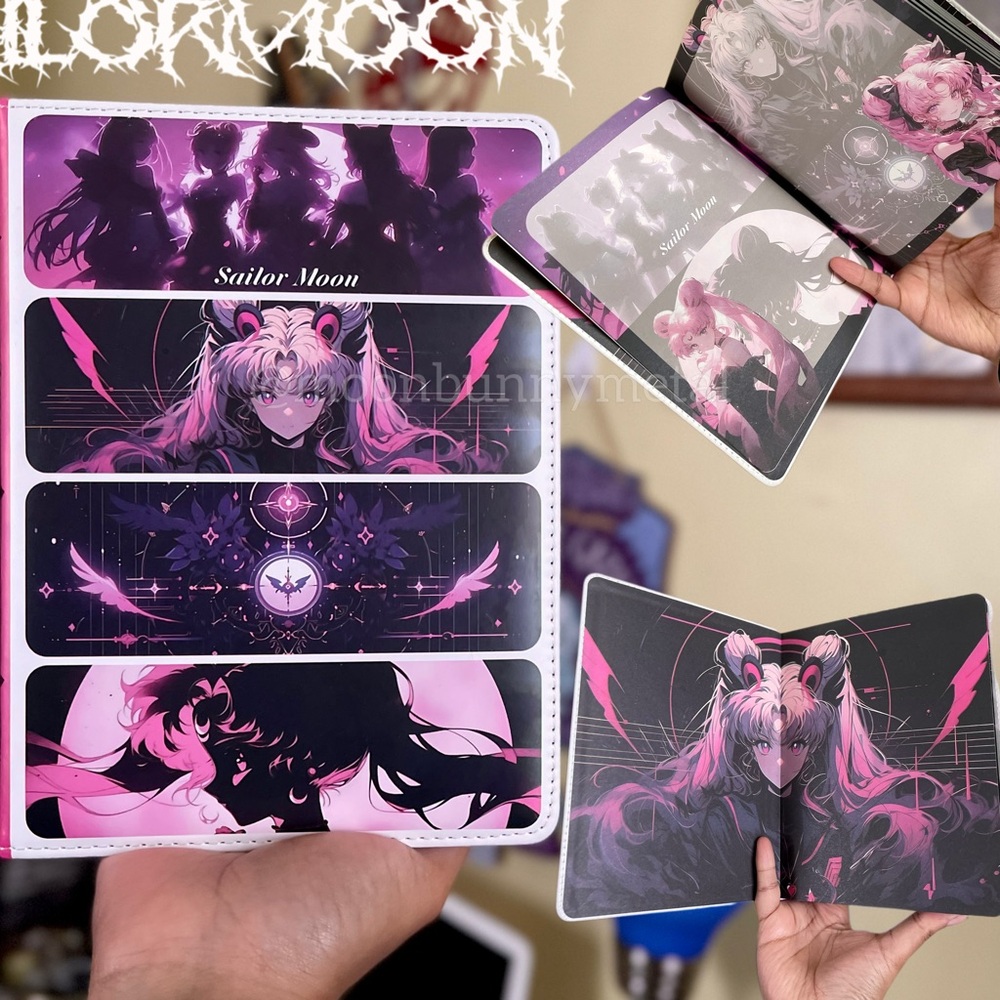 NEW Anime DIY Notebook Goth Journal Princess CyberPunk A6 PU Pink Sailor Moon